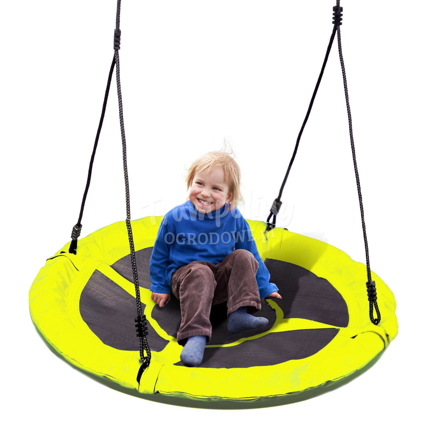 Huśtawka bocianie gniazdo Swingo XXL Żółta 95 cm