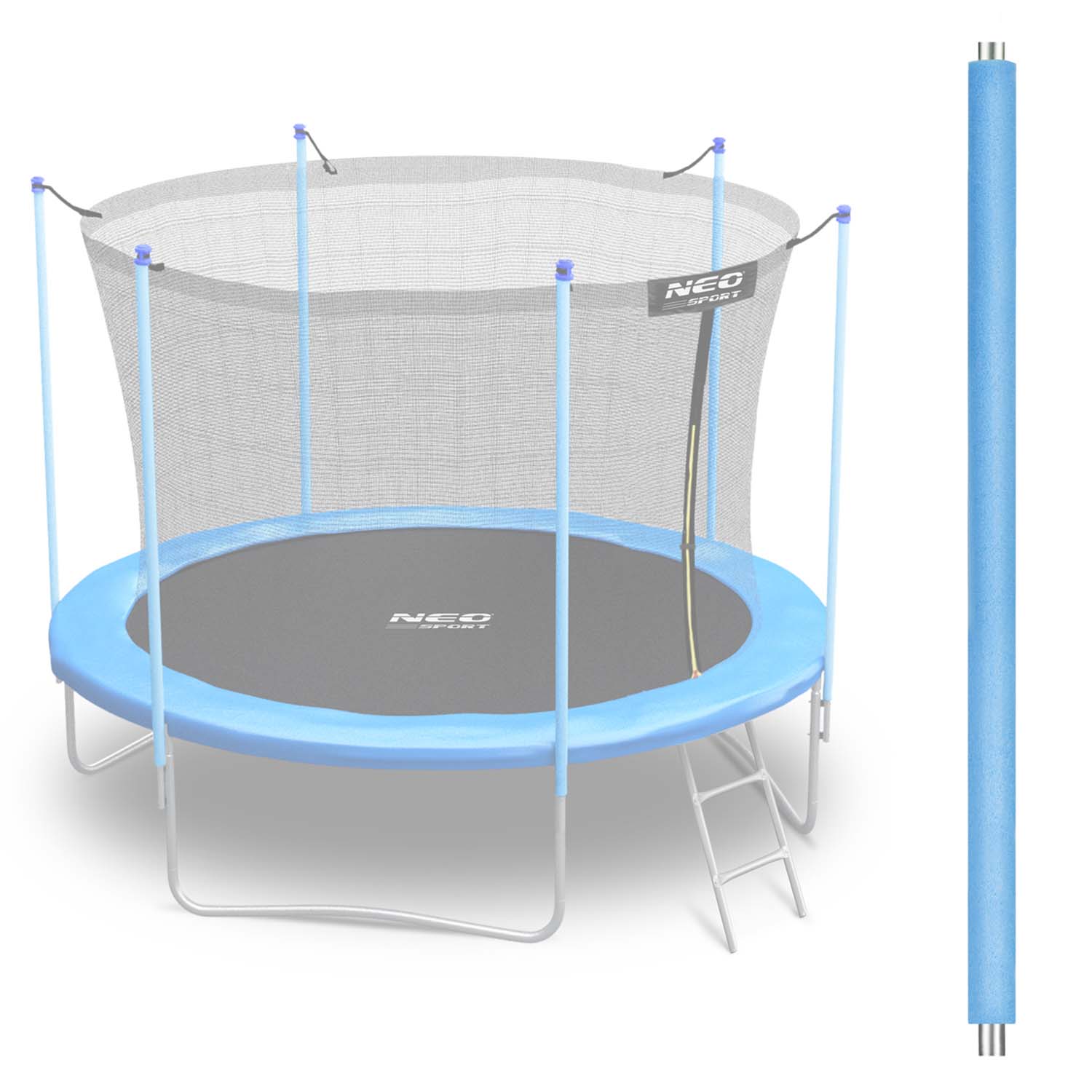 Słupek górny do trampoliny z siatką wewnętrzną 6 ft niebieski Neo-Sport