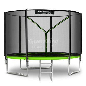 Trampolina ogrodowa 10ft/312cm z siatką zewnętrzną i drabinką Neo-Sport