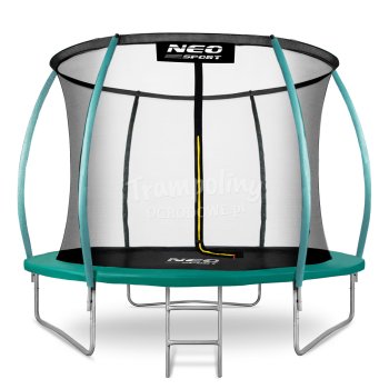 Trampolina ogrodowa 10ft/312cm z siatką, profilowanymi słupkami i drabinką Neo-Sport