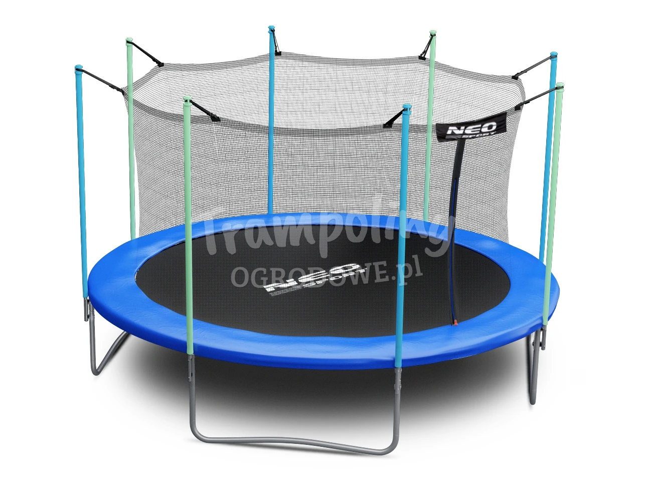 Trampolina ogrodowa 12ft/374cm z siatką wewnętrzną i drabinką Neo-Sport