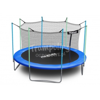 Trampolina ogrodowa 12ft/374cm z siatką wewnętrzną i drabinką Neo-Sport