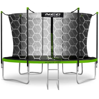 Trampolina ogrodowa 12ft/374cm z siatką wewnętrzną i drabinką Neo-Sport