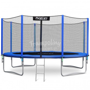 Trampolina ogrodowa 14ft/435cm z siatką zewnętrzną i drabinką Neo-Sport