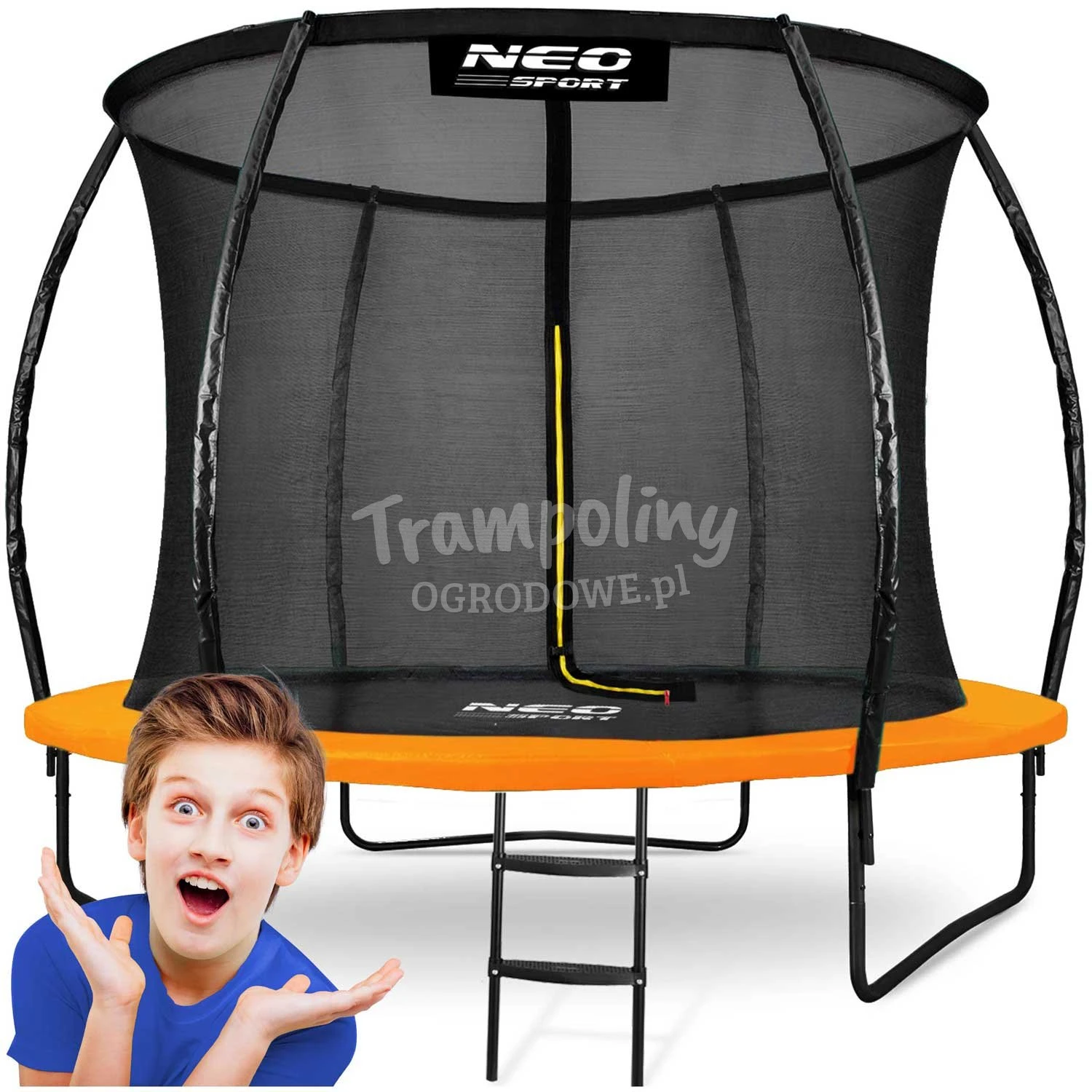 Trampolina ogrodowa profilowana 8ft/252cm z siatką wewnętrzną Neo-Sport