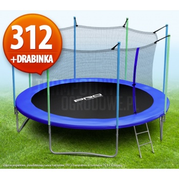 Trampolina ogrodowa z siatką i drabinką PRO - 312 CM - 10 FT