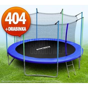 Trampolina ogrodowa z siatką i drabinką PRO - 404 CM - 13 FT