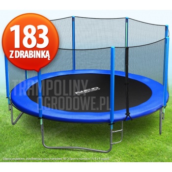 Trampolina Ogrodowa z siatką i drabinką Neo-Sport - 183 CM - 6 FT