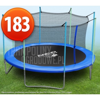 Trampolina ogrodowa z siatką Neo-Sport PRO - 183 CM - 6 FT