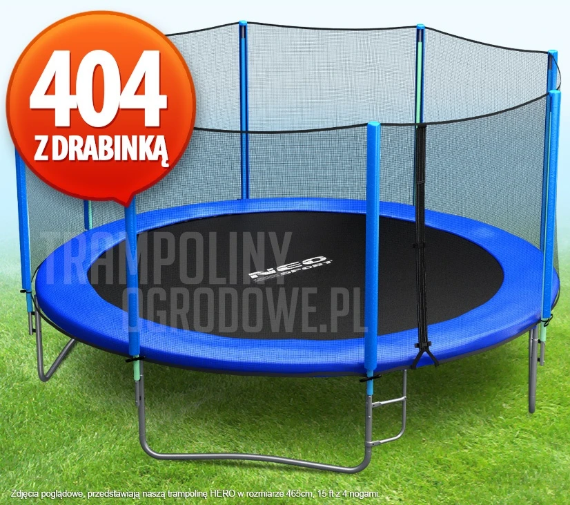 Trampolina Ogrodowa z siatką i drabinką Neo-Sport - 404 CM - 13 FT