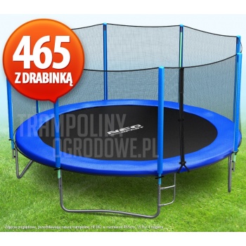 Trampolina Ogrodowa z siatką i drabinką Neo-Sport - 465 CM - 15 FT