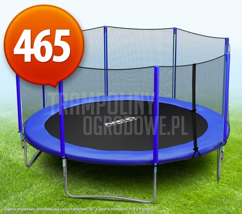 Trampolina Ogrodowa z Siatką - 465 CM - 15 FT